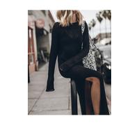Mikuta The Black Open Longsleeve Dress Größe: S | Maxikleider Outlet | Damen | Schwarz