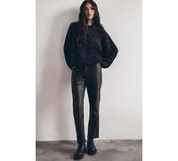 Mikuta The Black Sparkly Fluffy Knit Sweater Größe: L | Strickpullover Outlet | Damen | Schwarz