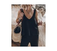 Mikuta The Black Thin Knitted Tank Top Größe: XL | Tanktops Outlet | Damen | Schwarz