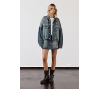 Mikuta The Dark Blue Slit Denim Skirt Größe: M | Miniröcke Outlet | Damen | Blau