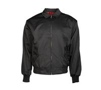 Mil-Tec Blouson 'English Style' Summer • Klassische Harrington Jacke mit Karo-Innenfutter • Übergangsjacke im Brit-Style • Leichte Pilotenjacke mit Strickbündchen • Schwarz