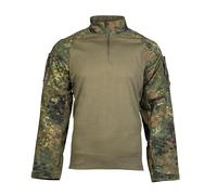 Mil-Tec Feldhemd Tactical 2.0 für Herren • Slim Fit Einsatzhemd mit Reißverschlusstaschen & Klettflächen • Langarm Combat Shirt (DE/NL/SE/PL, Alphanumerisch, 3XL, Regular, Regular, Flecktarn)