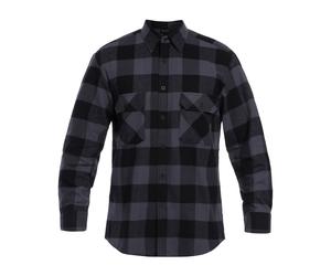 Mil-Tec - Flannel Shirt Light Longsleeve - Hemd - Black/Gray XL