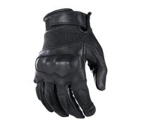 Mil-Tec Tactical Gloves Leder/Aramid Schwarz • Schnittfeste Einsatzhandschuhe mit abnehmbarem Knöchelschutz • Robuste Leder-Handschuhe für Security & Outdoor • Gepolsterte Schutzhandschuhe