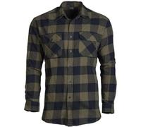 Mil-Tec - Flannel Shirt Light - Langarmhemd - Black/Olive M