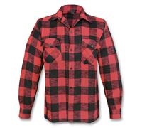 Mil-Tec Holzfällerhemd schwarz / rot S