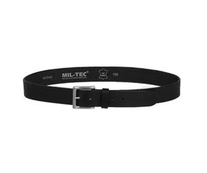 Mil-Tec Hosengürtel Nappa-Leder - Schwarz / 90