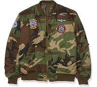 Mil-Tec Ikonische Fliegerjacke MA1 • Klassische Bomberjacke mit Wattierung • Robuste Pilotenjacke mit Strickbündchen • MA1 Flight Jacket mit Armtasche