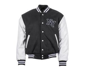 Mil-Tec Jacke NY Baseballjacke Patch - Schwarz / L Herren