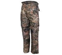 Mil-Tec Kinderhose BDU Cargohose – robust, 6 Taschen, verstärkte Knie und Gesäß – Woodland S
