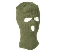 Mil-Tec Kopfhaube Balaclava • Sturmhaube 3-Loch atmungsaktiv • Gestrickte Sturmhaube Winter aus 100% Polyacryl • Outdoor Sturmhauben für Herren & Frauen • Balaclava für Motorrad & Ski • Farbe: Oliv