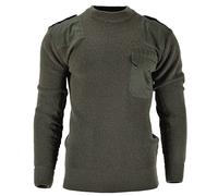Mil-Tec Marke Herren Pullover German Pullover Commando Pullover Olive OD Sweater Wolle
