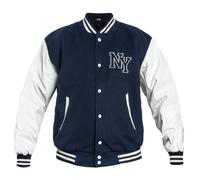Mil-Tec NY BASEBALL JACKE M.PATCH NAVY/WEISS XL