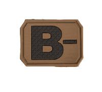 Mil-Tec - Blutgruppe B- - Emblem - Coyote