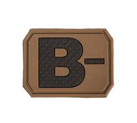 Mil-Tec - Blutgruppe B- - Emblem - Coyote