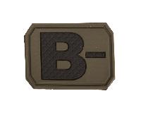 Mil-Tec PATCH 3D BLOOD B NEGATIV oliv 16831401