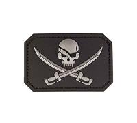 Mil-Tec Patch 3D Skull w. Swords PVC m. Klett schwarz