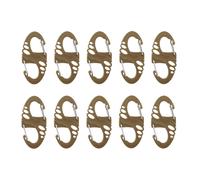 Mil-Tec - S-Hook - Karabinerhaken - Set - Coyote - 10 Stück.