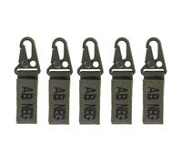 Mil-Tec - Schlüsselanhänger mit Blutgruppe AB- - 5 Stk. - Olive