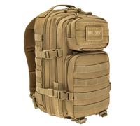 Mil-Tec US Assault Pack Tagesrucksack (20L) • Taktischer Militär Rucksack mit MOLLE-System • Kompakter Bundeswehr Rucksack, Wanderrucksack, Reiserucksack für Outdoor, Camping & Einsatz • Coyote, S