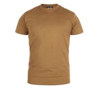 Mil-Tec US Style T-Shirt Herren • Klassisches Bundeswehr T-Shirt aus Baumwolle mit Rundhals Ausschnitt • Hochwertiges & weiches Basic Shirt für Alltag, Outdoor, Arbeit • Braun, XL