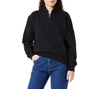Mil-Tec Tactical Sweatshirt m. Zipper schwarz, Größe M, Herren, Baumwolle