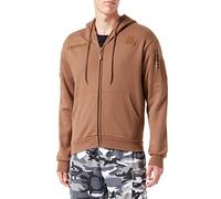 Mil-Tec Taktische Kapuzenjacke Herren • Atmungsaktive & warme Sweatjacke mit Kapuze, Patch-Flächen & Armtaschen • Fleece-gefütterte Sweatshirt Jacke • Übergangsjacke