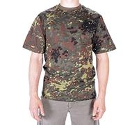 Mil-Tec Tarn T-Shirt Herren • Camouflage T-Shirt aus Baumwolle • Bequemes Kurzarm Army Shirt für Outdoor, Sport oder Freizeit • Bundeswehr Flecktarn-Shirt