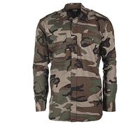 Mil-Tec Unisex Ripstop Hemd, Woodland, S EU