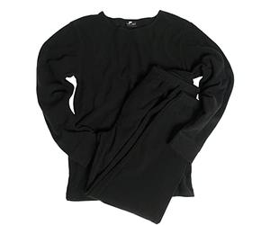 Mil-Tec Unterwäsche Thermofleece Rundh.schwarz Gr.XS