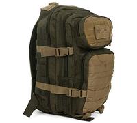Mil-Tec US Assault Pack Tagesrucksack (20L) • Taktischer Militär Rucksack mit MOLLE-System • Bundeswehr Rucksack, Outdoor Wanderrucksack, Reiserucksack für Camping & Einsatz • Ranger Green/Coyote, S