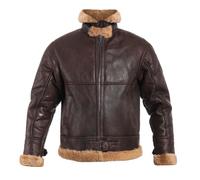 Mil-Tec - US B46 Sheepskin Brown - Lederjacke L