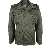Mil-Tec US Feldjacke M65 T/C mit Futter • Klassische Militärjacke mit herausnehmbarem Thermo-Liner • Army Jacke mit 4 Pattentaschen • Übergangsjacke Herren • Outdoor Arbeitsjacke