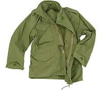Mil-Tec US Feldjacke M65 T/C mit Futter • Klassische Militärjacke mit herausnehmbarem Thermo-Liner • Army Jacke mit 4 Pattentaschen • Übergangsjacke Herren • Outdoor Arbeitsjacke