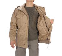 Mil-Tec US Feldjacke M65 T/C mit Futter • Klassische Militärjacke mit herausnehmbarem Thermo-Liner • Army Jacke mit 4 Pattentaschen • Übergangsjacke Herren • Outdoor Arbeitsjacke