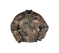 Mil-Tec Herren Bomberjacke MA-1 Flieger Woodland 3XL