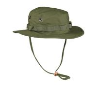 Mil-Tec US GI Dschungelhut • Klassischer Boonie Hat aus 100% Baumwolle • Taktischer Buschhut mit Ripstop-Gewebe • Outdoor Sonnenhut mit Kinnriemen & Belüftung