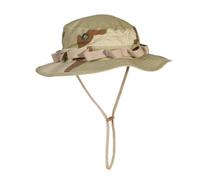 Mil-Tec US GI Dschungelhut • Klassischer Boonie Hat aus 100% Baumwolle • Taktischer Buschhut mit Ripstop-Gewebe • Outdoor Sonnenhut mit Kinnriemen & Belüftung • 3-Color Desert