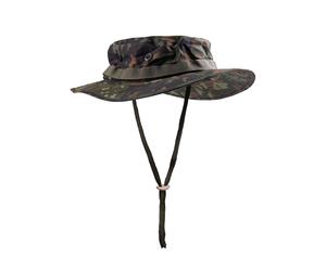 Mil-Tec US GI Dschungelhut • Klassischer Boonie Hat aus 100% Baumwolle • Taktischer Buschhut mit Ripstop-Gewebe • Outdoor Sonnenhut mit Kinnriemen & Belüftung