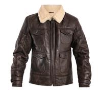 Mil-Tec - US Navy A4 Sheepskin Brown - Lederjacke 3XL