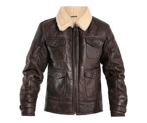 Mil-Tec - US Navy A4 Sheepskin Brown - Lederjacke 3XL