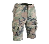 Mil-Tec US Vintage Shorts Herren Prewash • Baumwolle Cargoshorts im Used-Look für Alltag & Outdoor • Taschen am Bein & Bund • Als Kurze Arbeitshose, Freizeithose, Wanderhose • Viele Farben & Größen