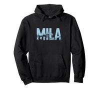 Mila Sea Waves - Personalisierter Name Ocean Beach Art Pullover Hoodie