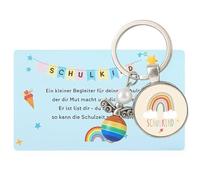 Milaboo Schlüsselanhänger zur Einschulung - Engel-Motiv mit Karte - Dekorativer Geschenk- & Erinnerungsartikel