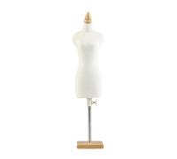 Milageto Schneiderpuppe Weiblich Deko, Schaufensterpuppe Damenbüste, Puppenkleid Displayhalter Mannequin Modell Puppenständer für DIY Puppenhaus Deko, 33 cm quadratische Basis