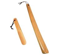 Milai 2-pack Schuhanzieher - Holz Schuhanzieher Schuhlöffel mit hängendem Seil,Holz Schuhlöffel Buche Schuhanzieher shoe horn für Mann Frauen Kinder Senioren(Kräftiges Holz)