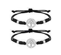 MILAKOO 2 Stück Damen Armband Lebensbaum Handgemachte Geflochtene Armband Baum des Lebens Geschenke für Frauen Mama