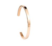 MILAKOO Armreif rosa gold Damen armreif roségold Frauen 6mm Armband Oval poloert offen Bracelet