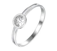 MILAKOO Lebensbaum Armband Damen Edelstahl Oval Armbänder 6mm Armreif Baum des Lebens Armkette für Frauen Silber