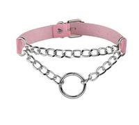 MILAKOO PU Leder Punk Choker Halsketten Kreis/Herz Charm verstellbare Kragen Halskette für Frauen